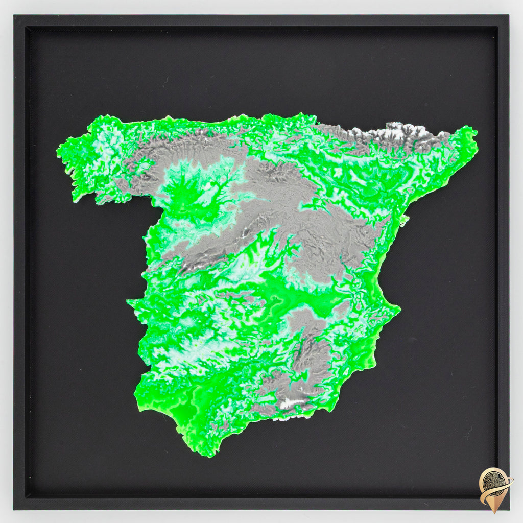 Carte 3D de l'Espagne