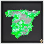 Carte 3D de l'Espagne
