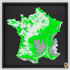 Carte 3D de la France