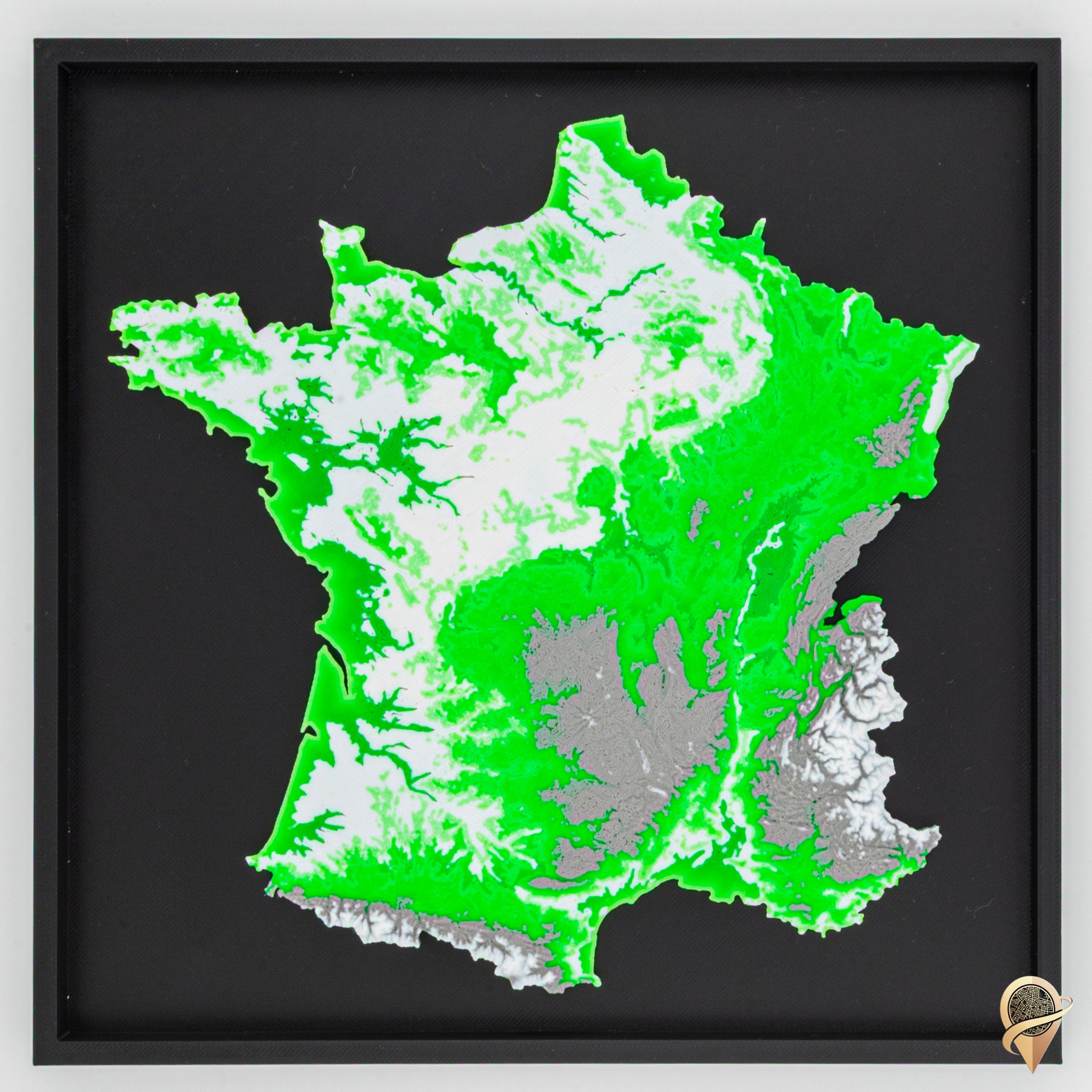 Carte 3D de la France