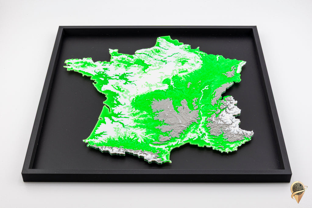 Carte 3D de la France