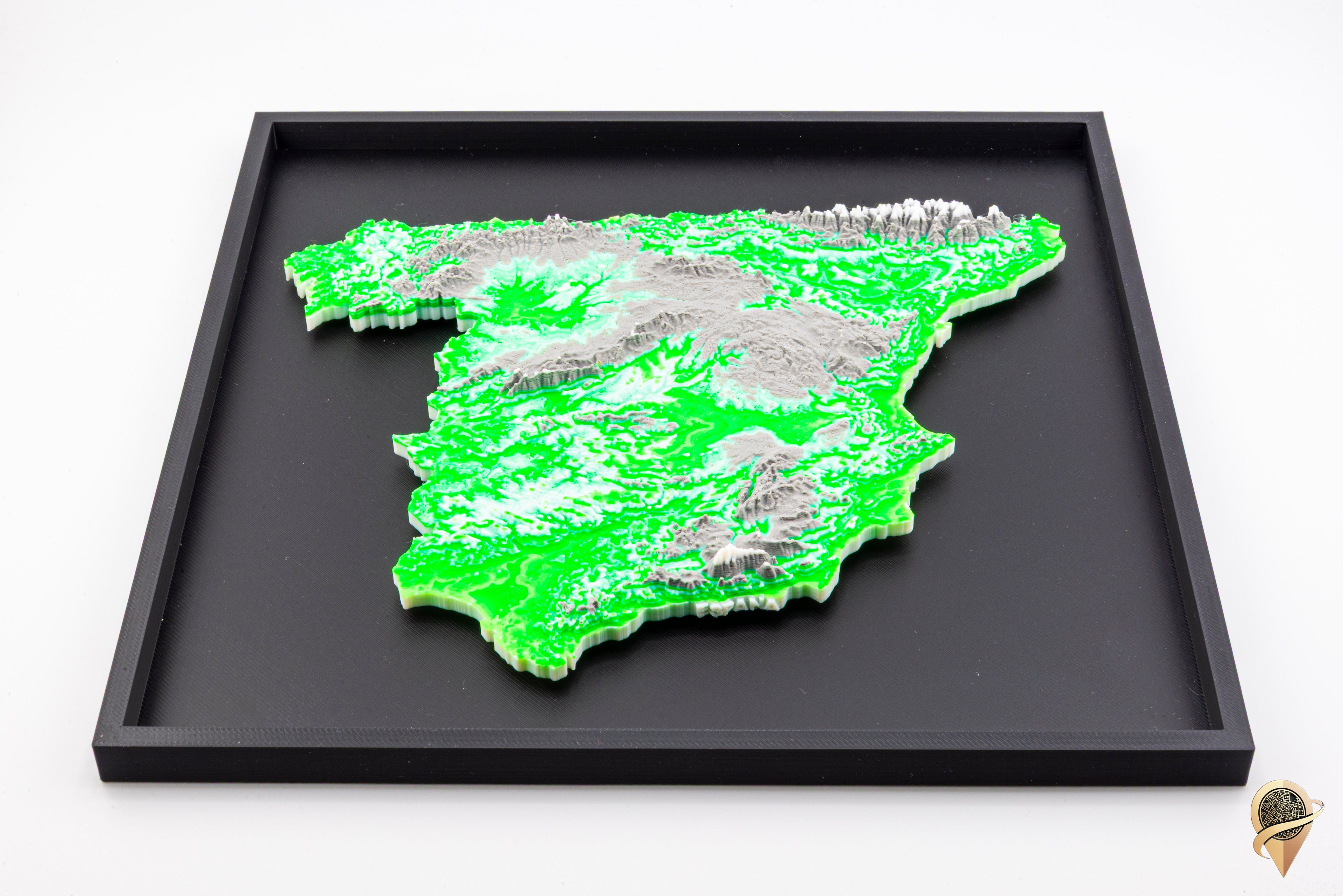 Carte 3D de l'Espagne