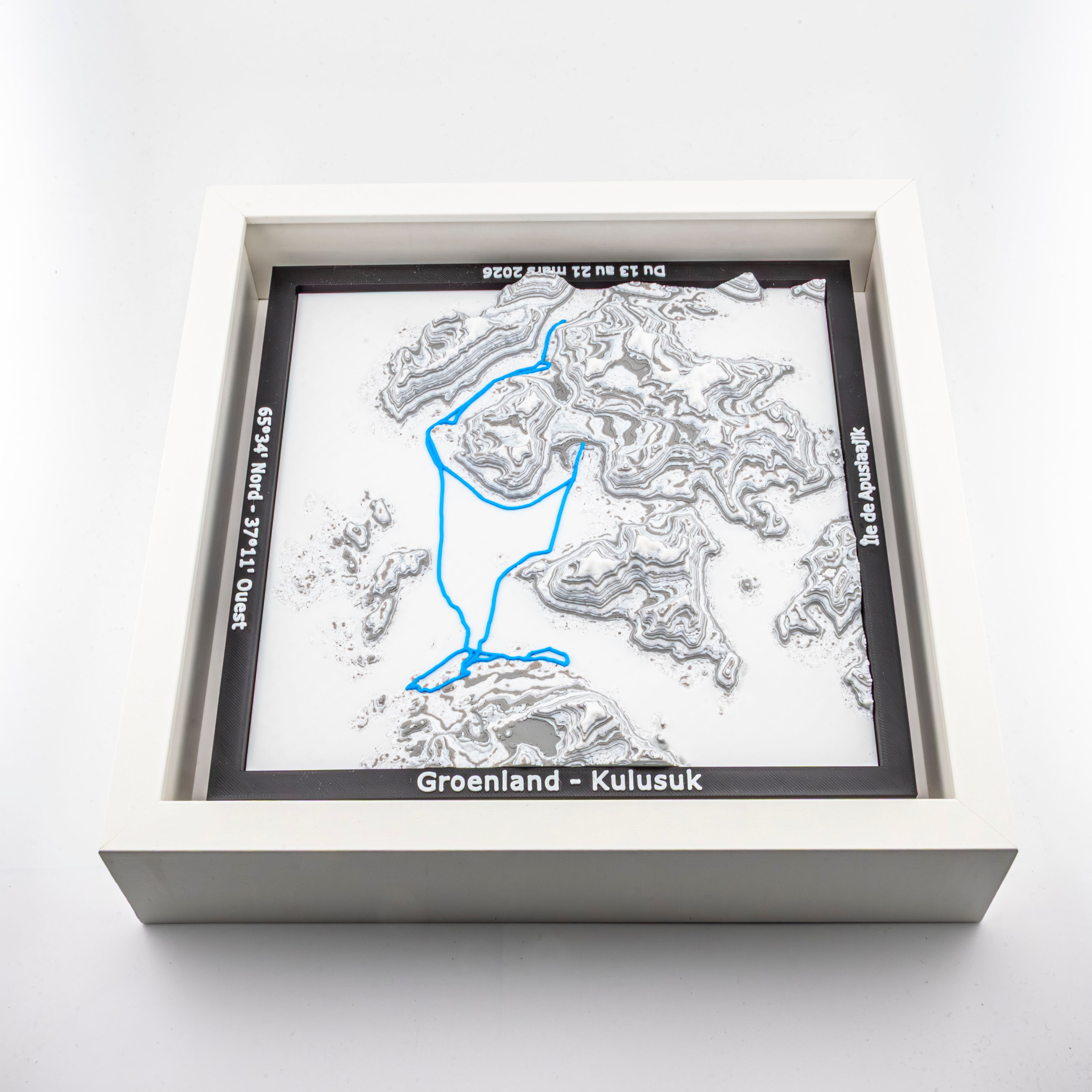 Carte 3D de notre voyage au Groenland