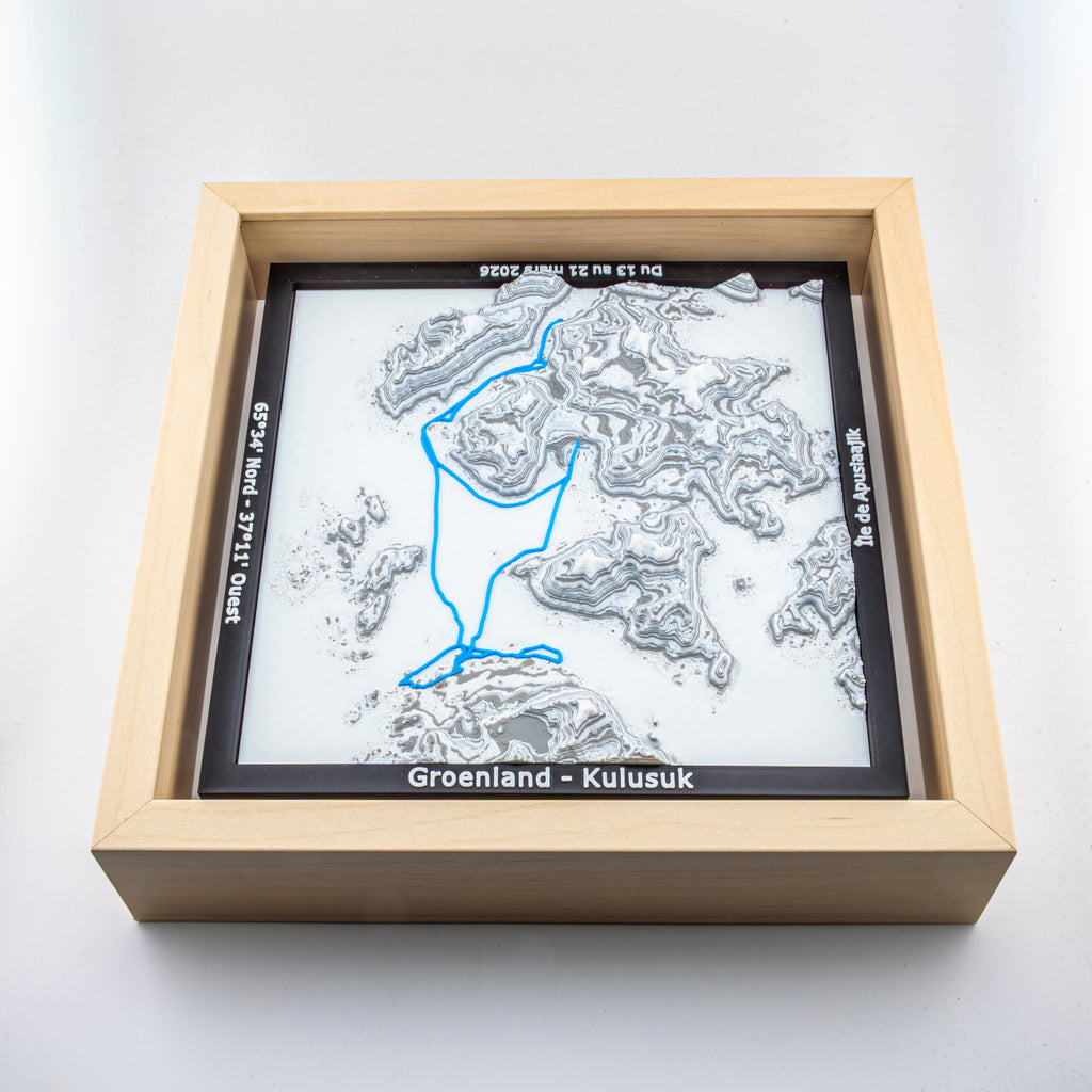 Carte 3D de notre voyage au Groenland