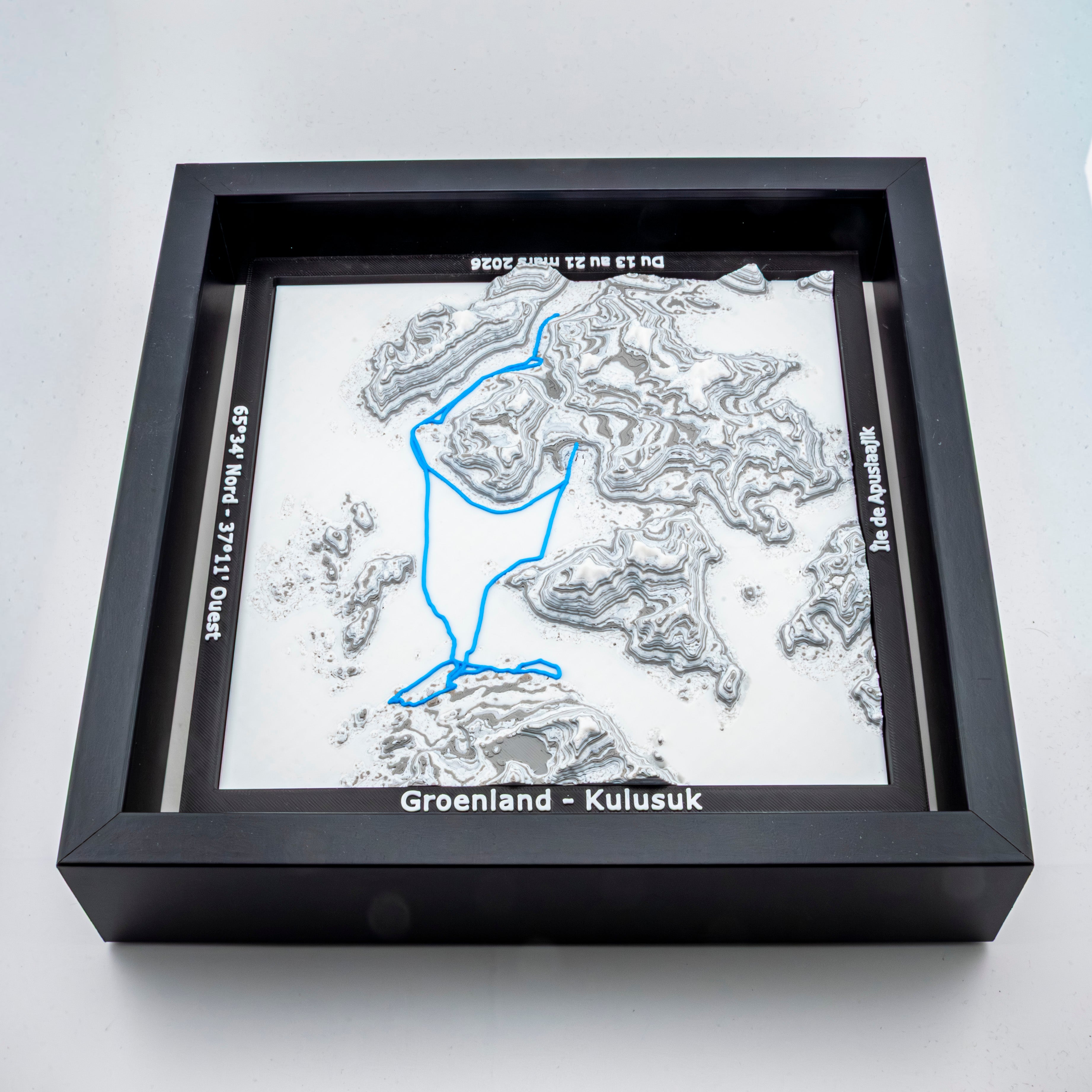 Carte 3D de notre voyage au Groenland