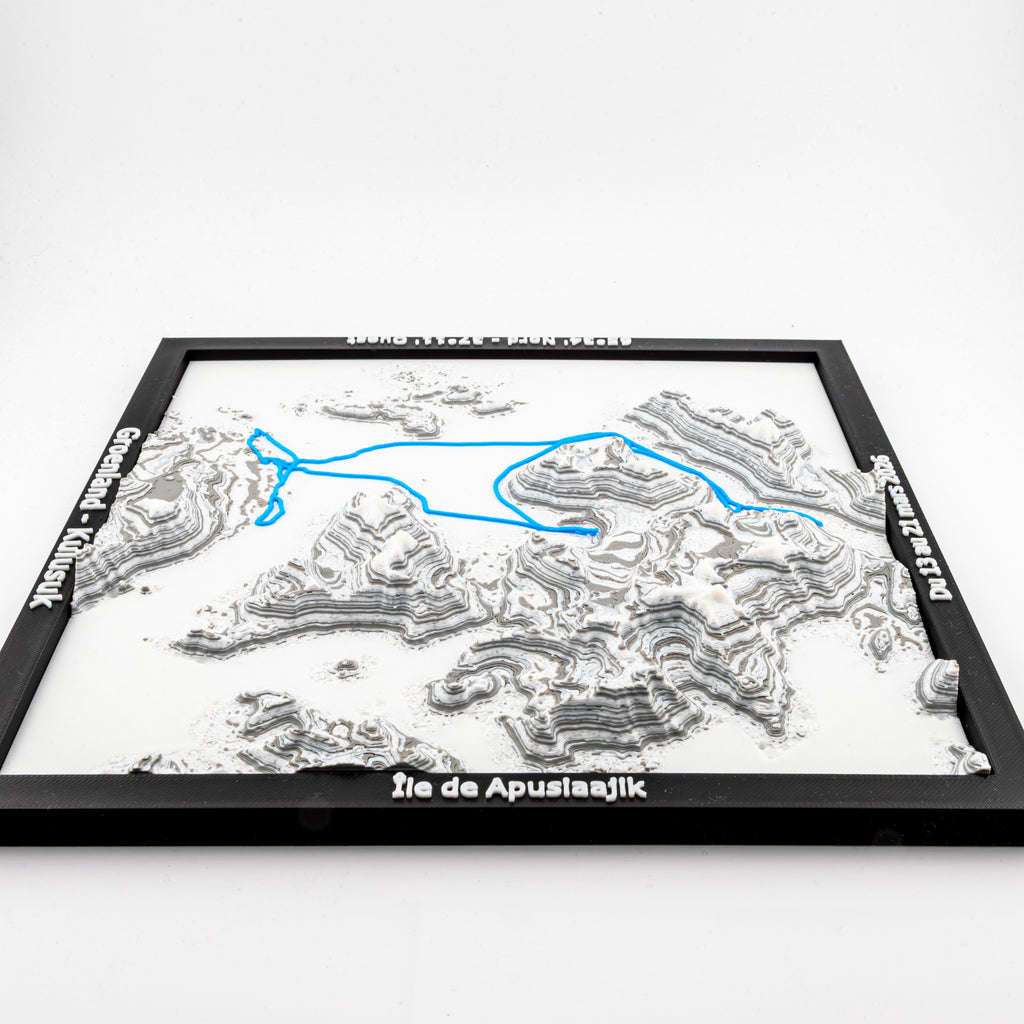 Carte 3D de notre voyage au Groenland
