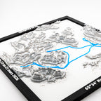 Carte 3D de notre voyage au Groenland