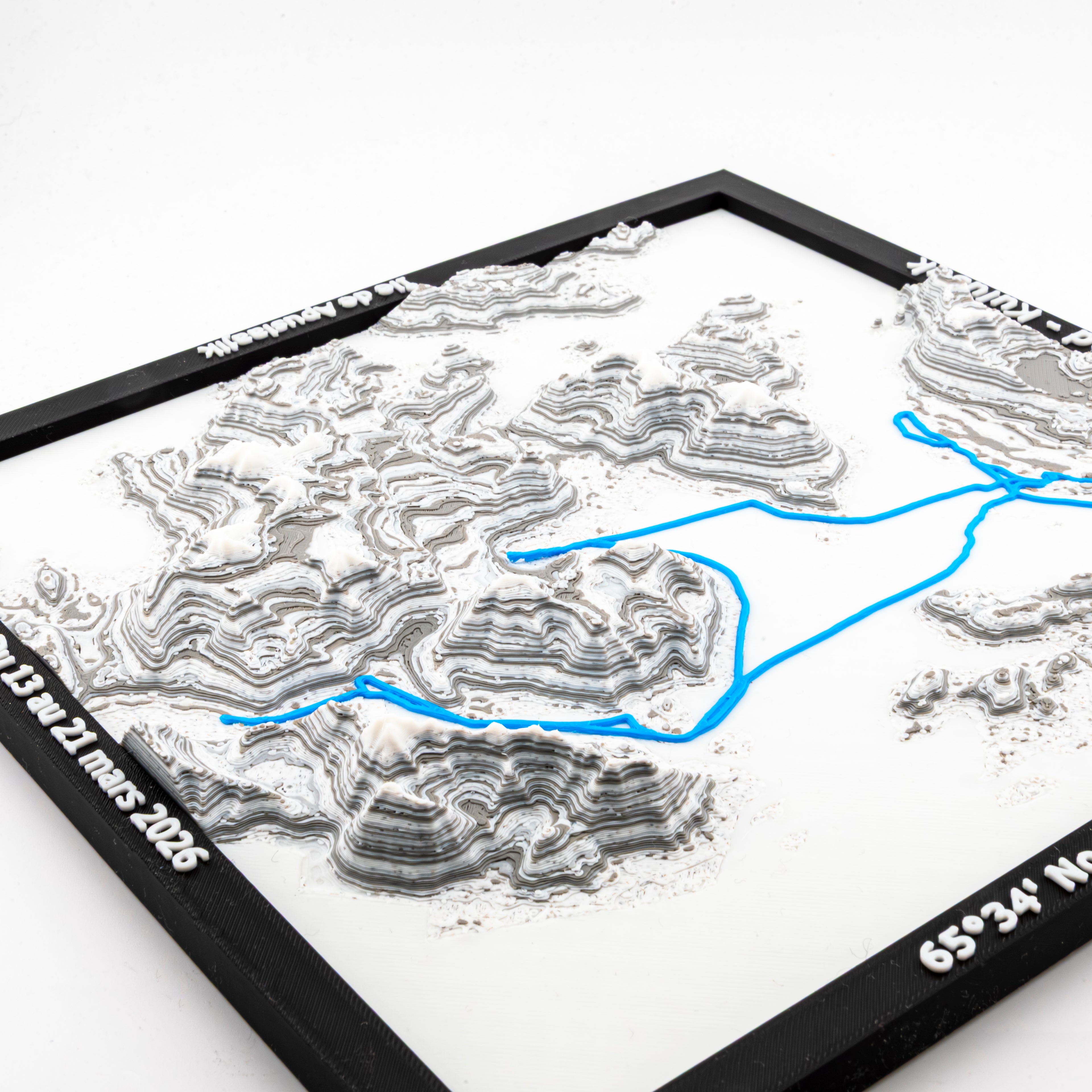 Carte 3D de notre voyage au Groenland