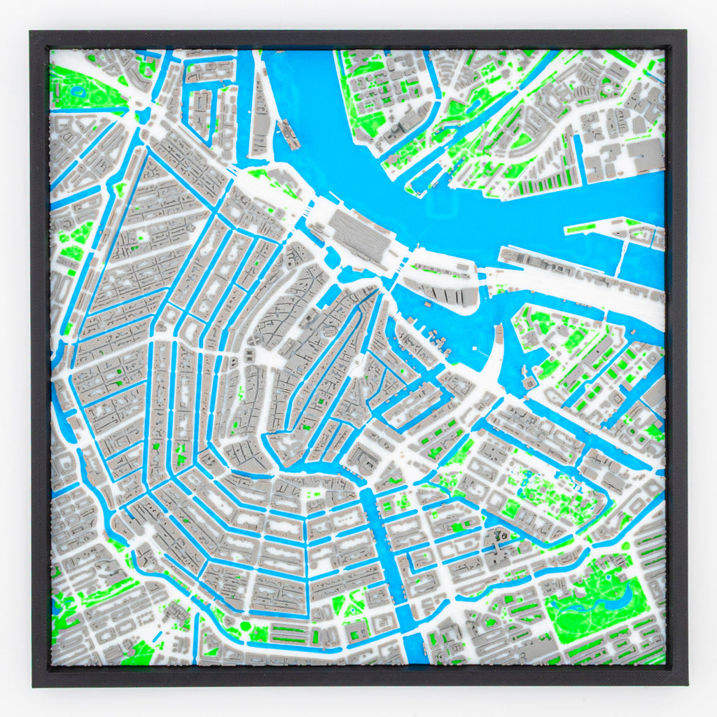 Carte 3D d'Amsterdam