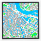 Carte 3D d'Amsterdam