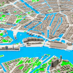 Carte 3D d'Amsterdam