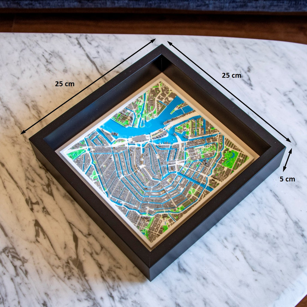 Carte 3D d'Amsterdam