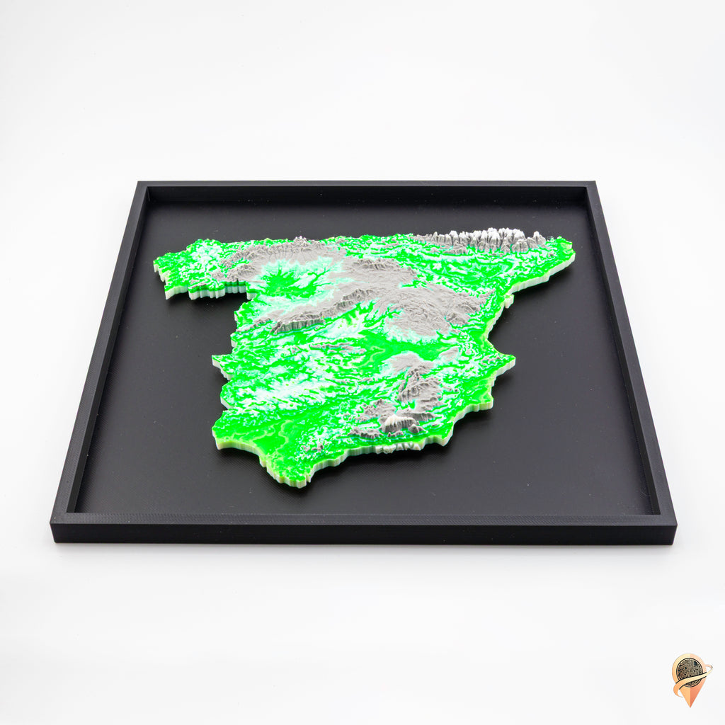 Carte 3D de l'Espagne