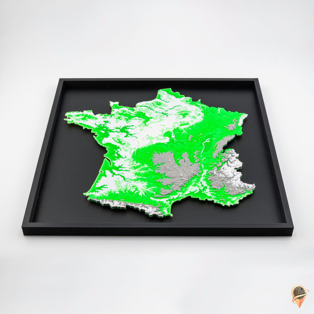 Carte 3D de la France