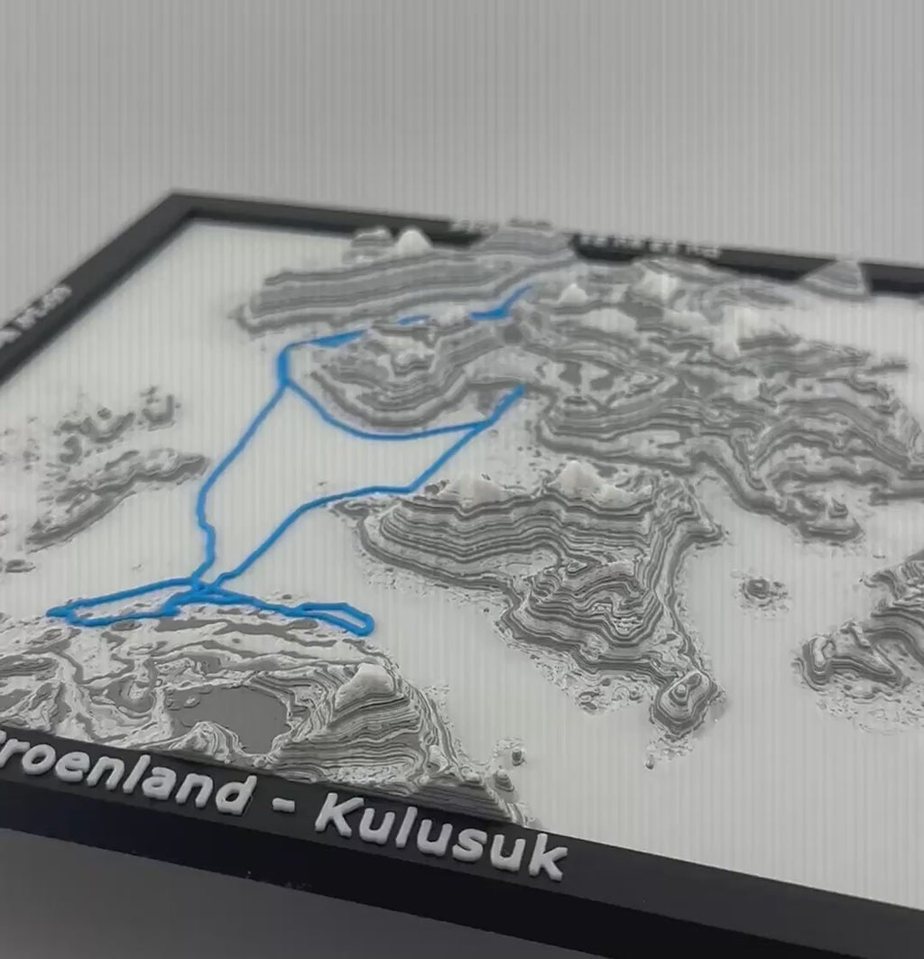 Carte 3D de notre voyage au Groenland